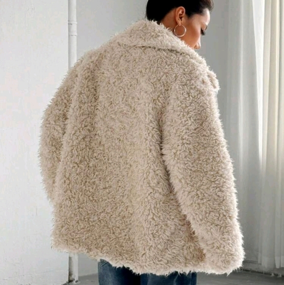 Casual Solid Color Fleece Stand Collar Jacket, Autumn/Winter - Picture 2 of 6